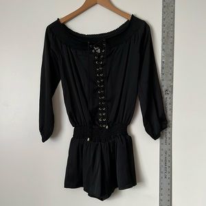 Airlie Lace-Up Romper